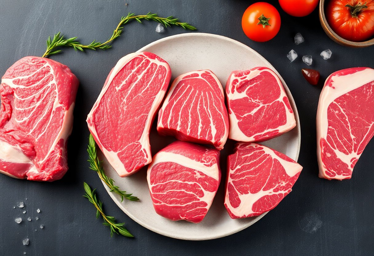 Various cuts of beef suitable for meal prep