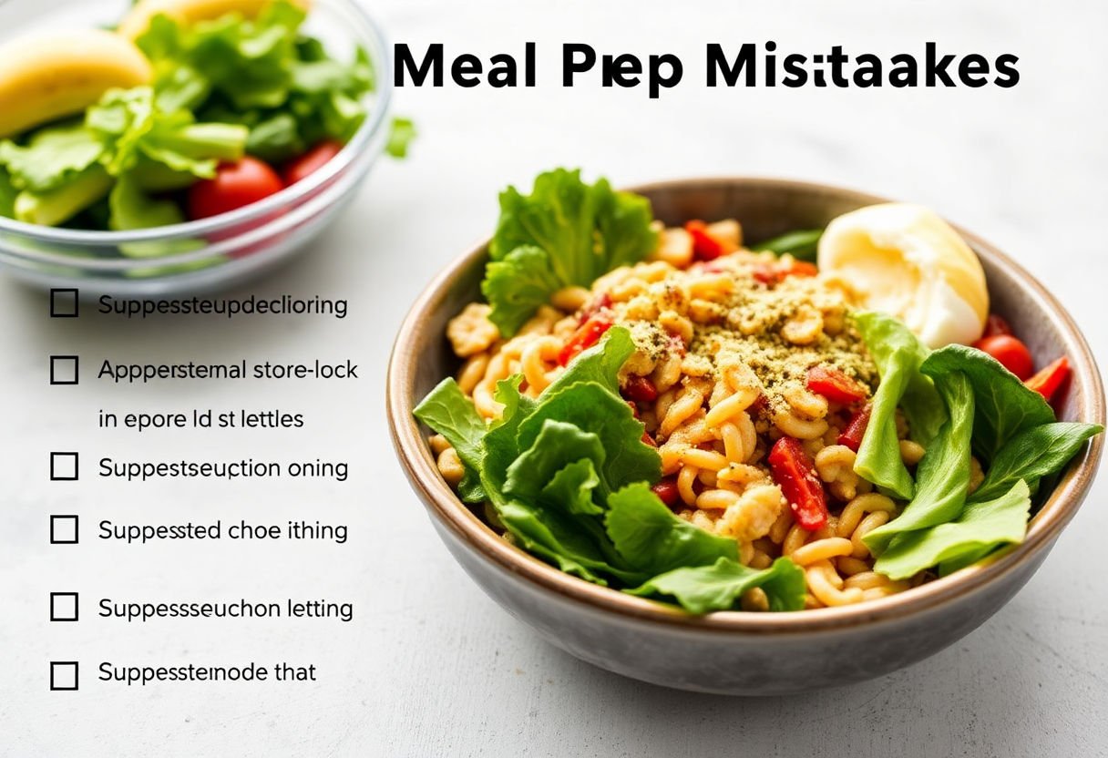 Checklist of common meal prep mistakes.