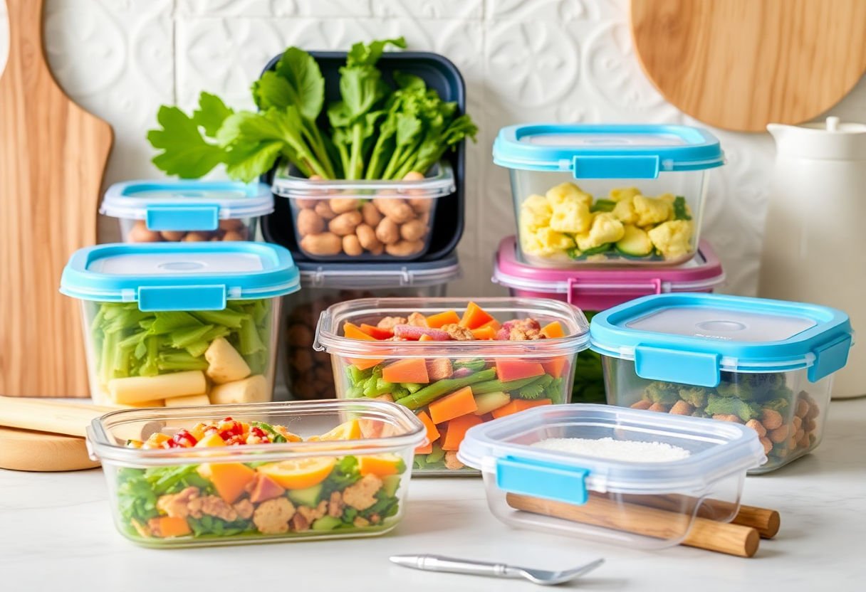 Meal prep tools and containers