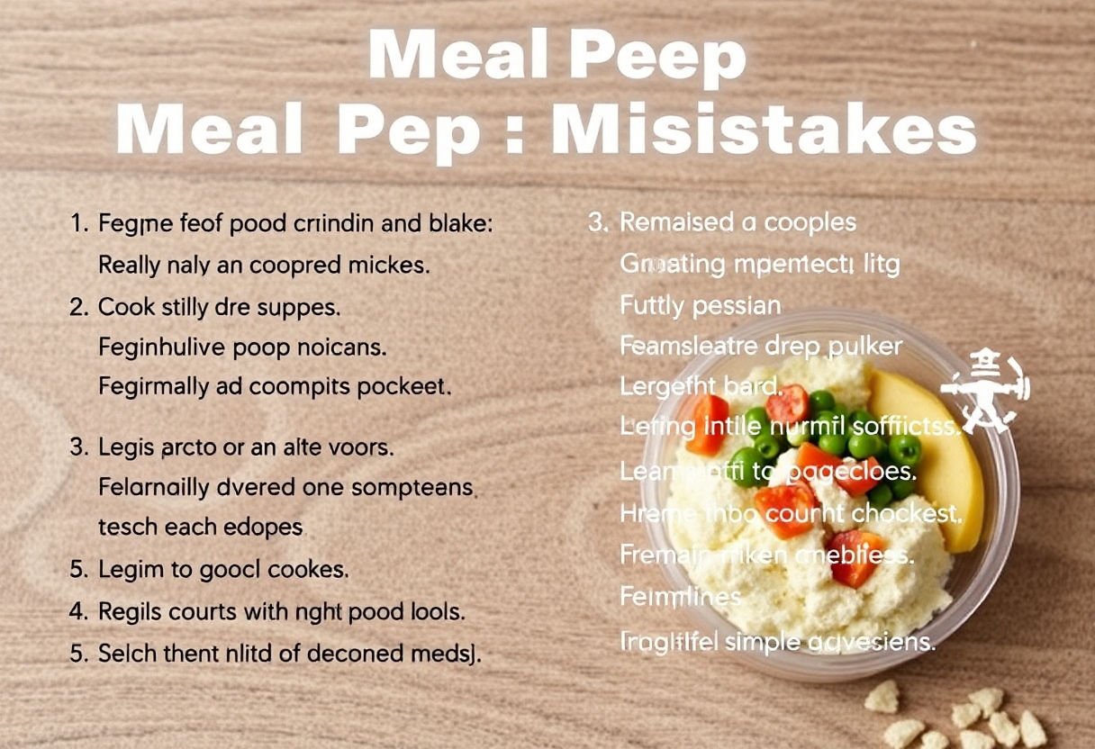 List of common meal prep mistakes with corrections