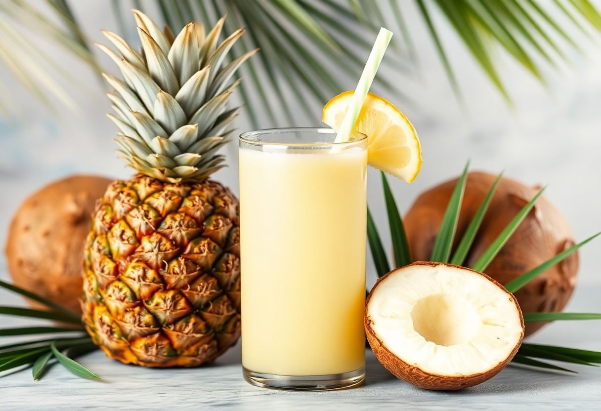 Pineapple and coconut juice