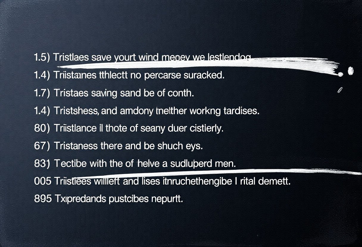 List of mistakes with a crossed-out symbol