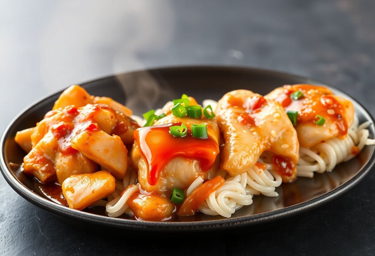 Variations of chicken teriyaki with different ingredients