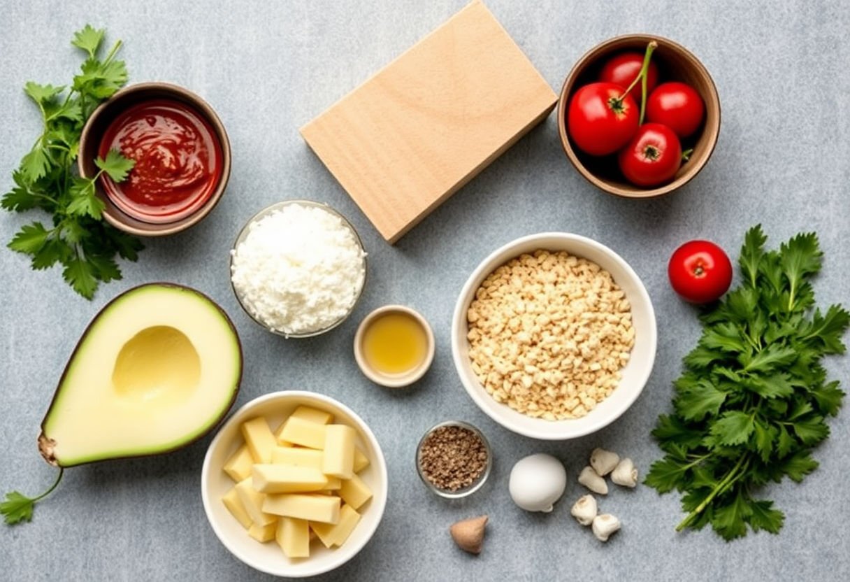 Ingredients arranged for Mise en Place